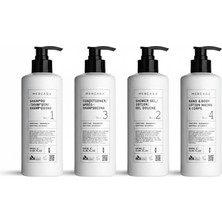 Mercada Beyaz No1 Shampoo 380 Ml+No2 Shower Gel 380 ml No3 Conditioner 380 Ml+No4 Hand&body Lotion 380ML