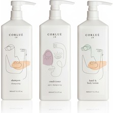 CORLUE 18 SHAMPOO 360 ML + CONDITIONER 360 ML + HAND AND BODY LOTION 360 ML