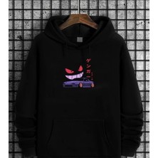 BarsDepo Gengar Baskılı Hoodie %100 Pamuk | Supriz Hediyeli