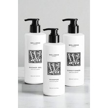 Wellness Exclusive White Tea & Apricot Shampoo 380 ml + Conditioner 380 ml + Shower Gel 380 ml