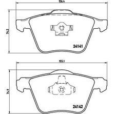 Brembo P86018 Ön Balata Volvo XC90 2.5t 02=> D5 02=> T6 02=>d5 V8 05=> D5 09=> 3.2 06=> 31262705-30769125-274331
