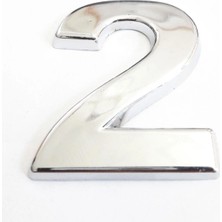 Mey İthalat Mey Ithalat® Cemax 2 Rakamı 3,75 cm Krom Yapışkanlı