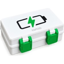 Yapı3D YAPI3D Aa Aaa Pil Saklama Kutusu Organizer Çoklu Pil Düzenleyici Taşıma Muhafaza Kutusu Bölmeli Aa Aaa Pil Kutusu