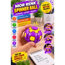 Medushop Mor Dönen Spinner Ball Top El Beceri Zeka Oyuncağı Renkli Döner Fidget Stres Oyuncağı