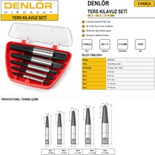 Denlör Ters Kılavuz Seti No.1–no.5 | 3–18 mm | 5 Parça