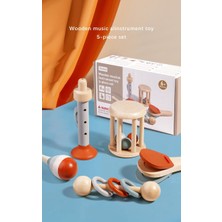 Ahşap Müzikli Oyuncak Seti – Bebek ve Çocuk Aktivite ve Ritim Seti (Montessori Eğitici Oyuncak)