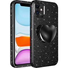 Mobilefix iPhone 11 Kılıf Simli Soketli Kamera Korumalı Silikon Üstün Koruma Mbfx