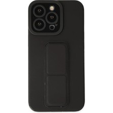Dorasan Apple iPhone 13 Pro Kılıf Mega Standlı Silikon - Siyah