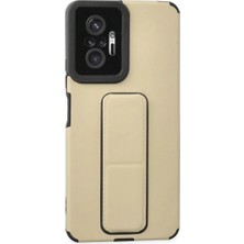 Xiaomi Redmi Note 10 Pro Kılıf Mega Standlı Silikon - Gold