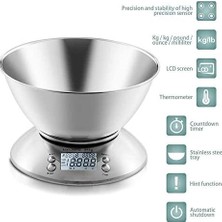 LCD Ekran Elektronik Dijital Mutfak Terazisi Inox Hassas Mutfak Tartısı ( Lisinya )