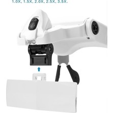 Nikula-5 Lens 1.0x-3.5x, 2led Işıklı  ile Ayarlanabilir Gözlük BÜYÜTEÇ9892B2 ( Lisinya )