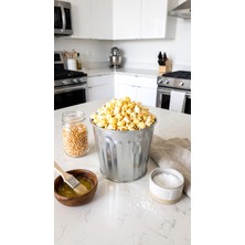 Home Greyfurtart Büyük Krom Kaplama Metal Popcorn Cips Patlamış Mısır Atıştırmalık Kasesi 2,75 Litre Saklama Kabı Buz Kovası