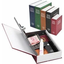 Kitap Şeklinde Gizli Kasa Kilitli kumbara Büyük Boy ( Lisinya )