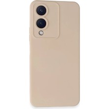 Vivo Y17S Kılıf Nano Içi Kadife Silikon - Pudra
