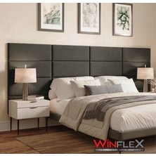 Winflex  (25X50CM) Dikdörtgen Kumaş Kaplı Akustik Panel-(1 Adet) Antrasit
