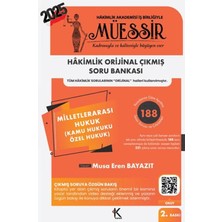 Kuram Kitap Müessir Adli-Idari Hakimlik Çıkmış Soru Bankası Milletlerarası Hukuk
