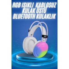 Rgb Işıklı Yüksek Ses Kaliteli Kablosuz Kulak Üstü Bluetooth Kulaklık - Lisinya