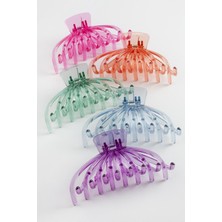 Fantastik Store Oval Şeffaf Renkli Mandal Toka 11 cm