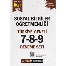 Pegem Akademi Yayıncılık 2026 Meb Ags Öabt Sosyal Bilgiler Öğretmenliği Tamamı Çözümlü Türkiye Geneli 7-8-9 (3'lü Deneme Seti)