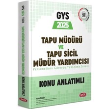 Data Yayınları Tapu Müdürü-Tapu Sicil Müdür Yardımcısı Gys Konu Anlatımlı