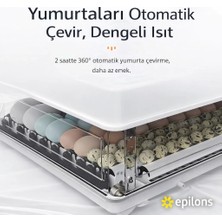 WH-130 Kuluçka Makinesi -Tavuk Kaz Hindi Ördek ve Kuş Türleri Uyumlu Yedek Motor Hediyeli ( Lisinya )
