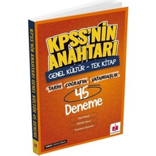 Anahtar Kitaplar Yayınevi 2026 Kpss'nin Anahtarı 45 Deneme - Genel Kültür 15X3 - Tarih Coğrafya Vatandaşlık