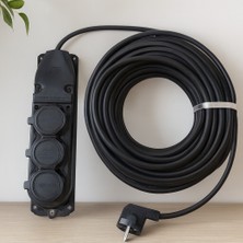 Miss Mojo Uzatma Kablosu 3'lü 20 M Kauçuk Priz 3x1.5 Cca