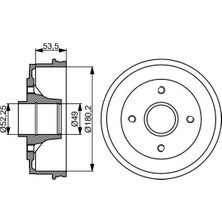 Bosch Dpmix-Hb Arka Fren Kampanasi 180.2 / 82.9 mm Renault
