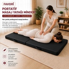 Wellness Masaj Yatağı Portatif Katlanabilir Masaj Yatağı Minderi – 6 cm Sünger – 180X70 cm