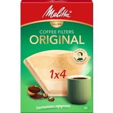 Aesco Melitta Original Kahverengi Kahve Filtre Kağıdı 1x4 Numara 80'li Paket