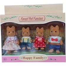 Aesco Toyimoyi Happy Family Tilki Ailesi 4'lü Figür Seti Oyuncak Anne Baba Yavru Tilki 3 Yaş Üzeri