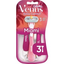 Aesco Gillette Venus Smooth Miami Kadın Tıraş Bıçağı 3'lü