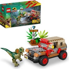 Aesco LEGO Jurassic Park Dilophosaurus Pususu 76958, 6 Yaş ve Üzeri Çocuklar Için Yaratıcı Oyuncak Dinozor Yapım Seti (211 Parça)