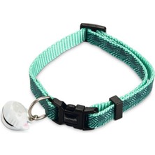 Aesco Beeztees Kedi Boyun Tasması, Zilli, Yeşil, 20-30CM