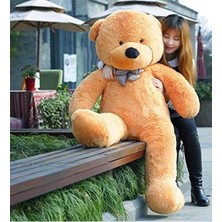 Aesco 140 cm Uzunluğunda Peluş Ayıcık, Kahverengi Papyonlu