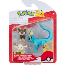Aesco Pokémon Vaporeon, Litleo ve Mankey ile Savaş 3 Figür Seti, Eklemli, Yaş 4+ Koleksiyoncu Hediyesi