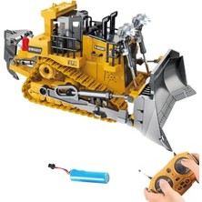 Aesco Uzaktan Kumandalı Metal Bulldozer - 1:16 Ölçek, Şarjlı Model