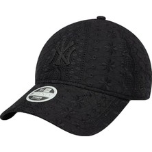 Aesco New Era 9twenty Wmns Broderie Yankees Capera Kadın - Mlb Şapka Beyzbol Pamuk Metal Toka, Tepe Dört Mevsim Ilkbahar Yaz Sonbahar Kış, Siyah, One Size