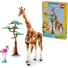 Aesco Yaratıcı Vahşi Safari Hayvanları Yapım Seti, 3'ü 1 Arada
