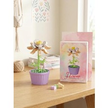 Aesco Mini Puzzle 3D Çiçek Figürlü LEGO Yapı Oyuncağı