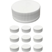 Aesco Çarşıbu Vidalı Plastik Kapak, 41/18MM, 3l Kulplu Galon Şişe Uyumlu, Sızdırmaz Yedek Kapak, Beyaz (10)