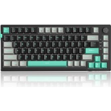 Aesco Magegee SKY81%75 Mekanik Oyuncu Klavyesi, Gasket Yapılı, Hot-Swappable Kablolu Custom Creamy Klavye, Ses Yalıtımlı, Knob Kontrol, Rgb Aydınlatma, Nkro Desteği – (Dark Elf, Blue Whale Switch)