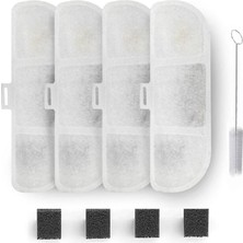 Aesco Xenon Smart Kedi Su Pınarı Filtresi X8651 Uyumlu | 4'lü Set Fırça ve Süngerli Yedek Parça X8781