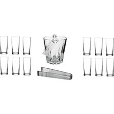 Aesco Pasabahce Paşabahçe-Rakı Bardak ve Buz Kovası Seti 14 Parça