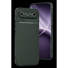 Tecno Spark Slim 5g Auto Focus Karbon Kapak - Koyu Yeşil