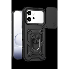 Dorasan Huawei Honor 600 Pars Lens Yüzüklü Silikon - Siyah