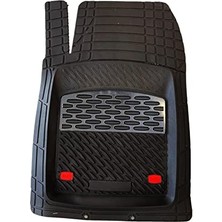 Aesco Safir Peugeot Ile Uyumlu 307 Ile Uyumlu Derin Havuzlu 3D Paspas Krom Karbon