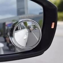 Aesco Gerçek Cam Kör Nokta Aynası, 360 Derece Hareketli ve 3m Yapıştırıcı ile