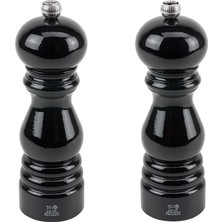 Aesco Peugeot Paris Ahşap Siyah Lake Karabiber ve Tuz Değirmeni 18 cm