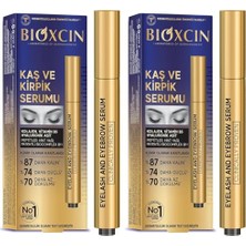 Aesco Bioxcin Kaş ve Kirpik Serumu – Biocomplex B11, Hyaluronik Asit, Hint Yağı ve Peptit Içerikli – Gürleştirici ve Uzatıcı Etki – 10 ml (2 Paketi)